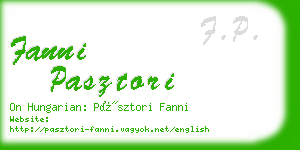 fanni pasztori business card